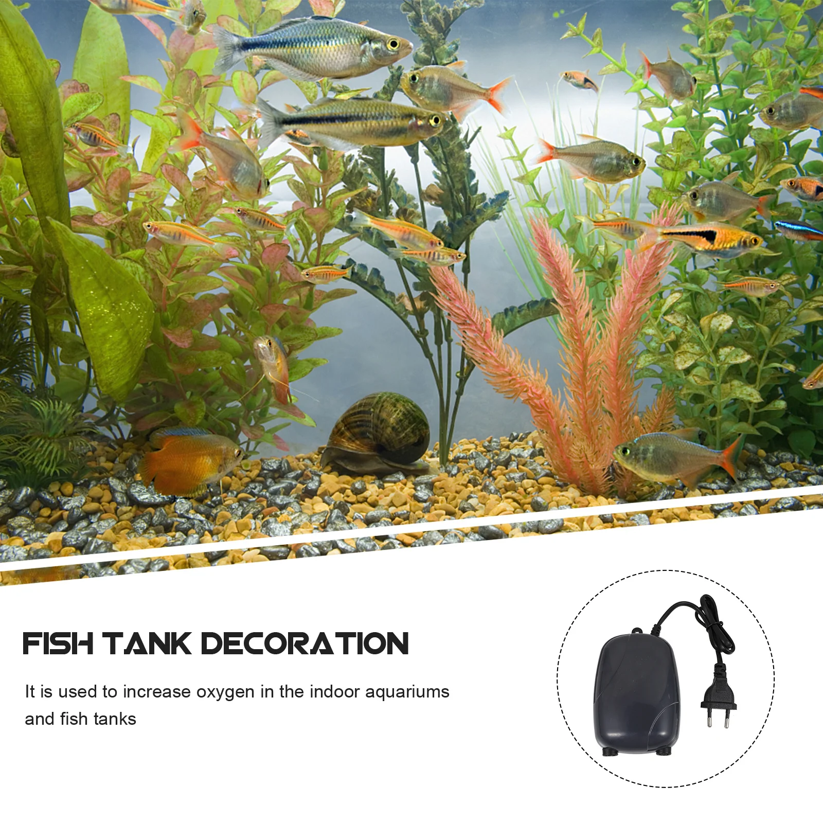 

1Pcs Professional Oxygen Pump for Fish Tank Simple Operation Aquarium Air Aerator Eu Plug Fish Tank Oxygen Pump