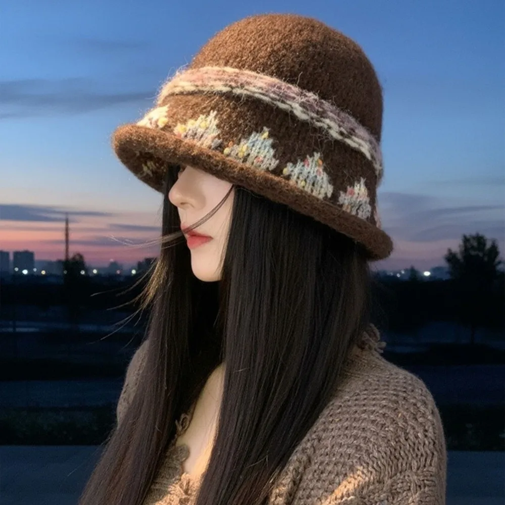 جديد يندبروف محبوك قبعة بحافة دافئة الباردة والدليل على صياد قبعة أنيقة قبة القبعات الخريف الشتاء #2