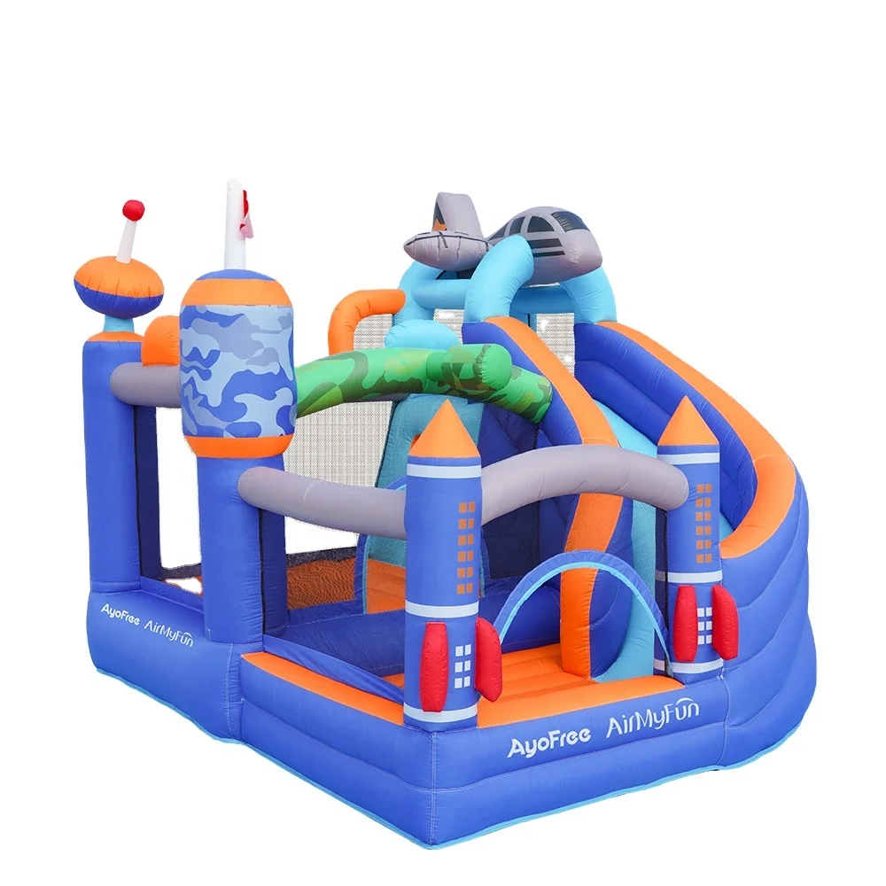 

Aviation Theme Bouncing Castle With Slides Bounce House Backyard Kids Inflatable Jumping Castle For Kids