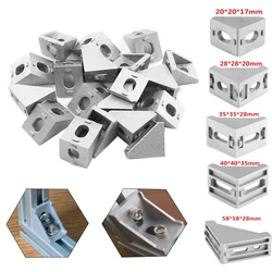 20-5pc Aluminum 2020 2028 3030 3060 4040 Corner Bracket Fittings Corner Angle Bracket for Connector Aluminium Profile CNC Router