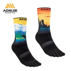 AONIJIE Sports Socks Men Women Quick Drying Shock Absorption Professional Marathon Camping Hiking Climbing Trail Running Socks