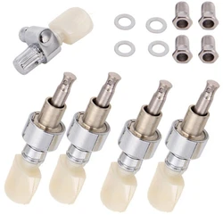 5pcs 5 String Banjo Replacement Peg/Key Pearled Machine Head Square Button Tuning Tuner Machine Heads