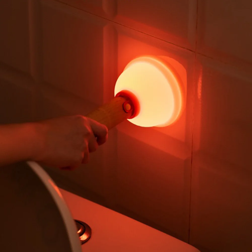 Luz nocturna de silicona divertida con temporizador, lámpara de mesita de noche recargable, Mini émbolo de inodoro, decoración de dormitorio de