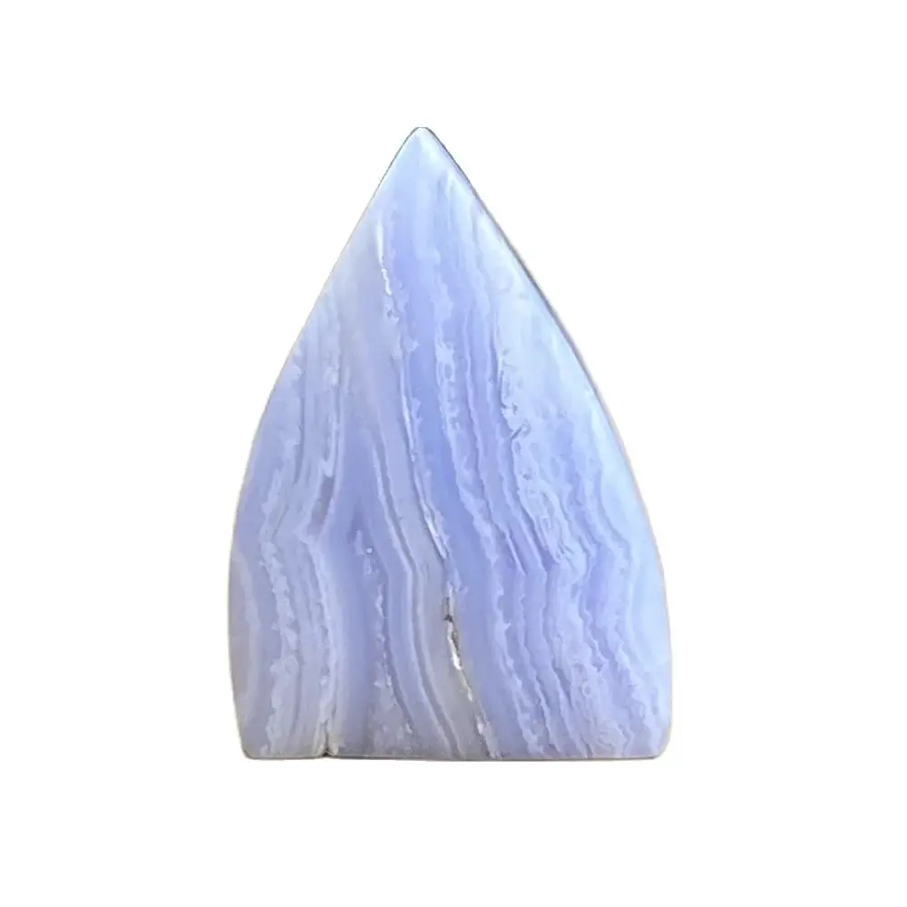 Natural Crystal Blue Lace Agate Striped Free-form Tower Flashy Ornaments Healing High-quality Mineral Specimens Home Decoration