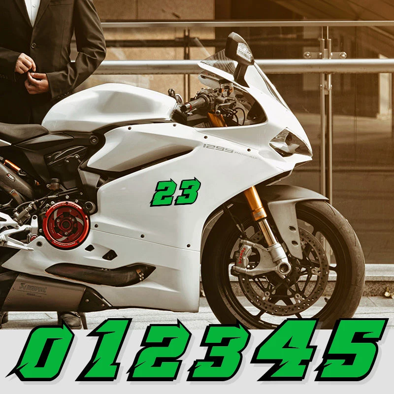 Removable Decal Racing Number Wall Sticker 1 2 3 4 5 6 7 8 9 0 Car Sticker Waterproof for Motorcycle Helmet