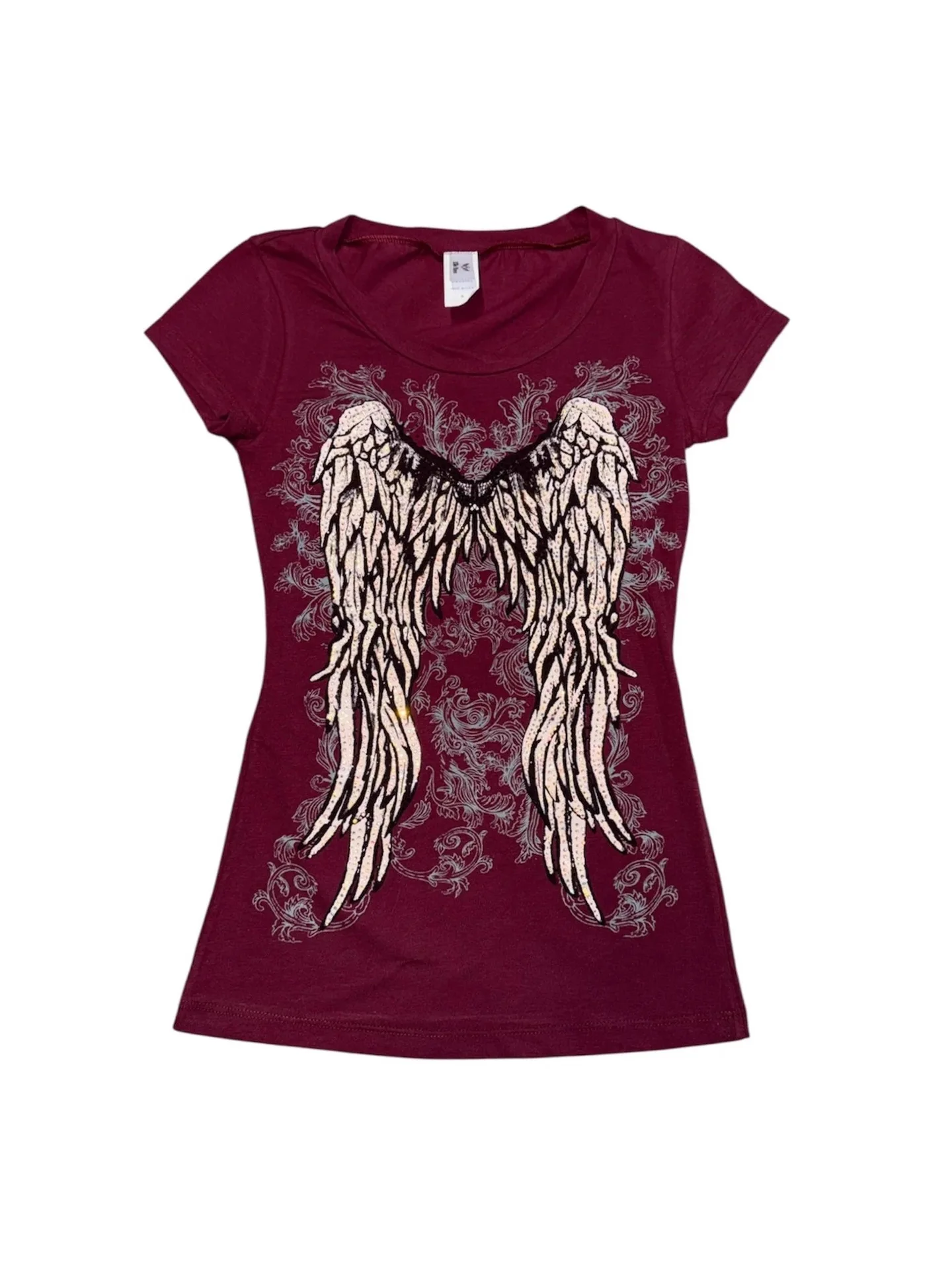 Gothic style Dark punk print 2000s subculture spicy girl fashionable Retro versatile High Street slim fit short sleeved T-shirts