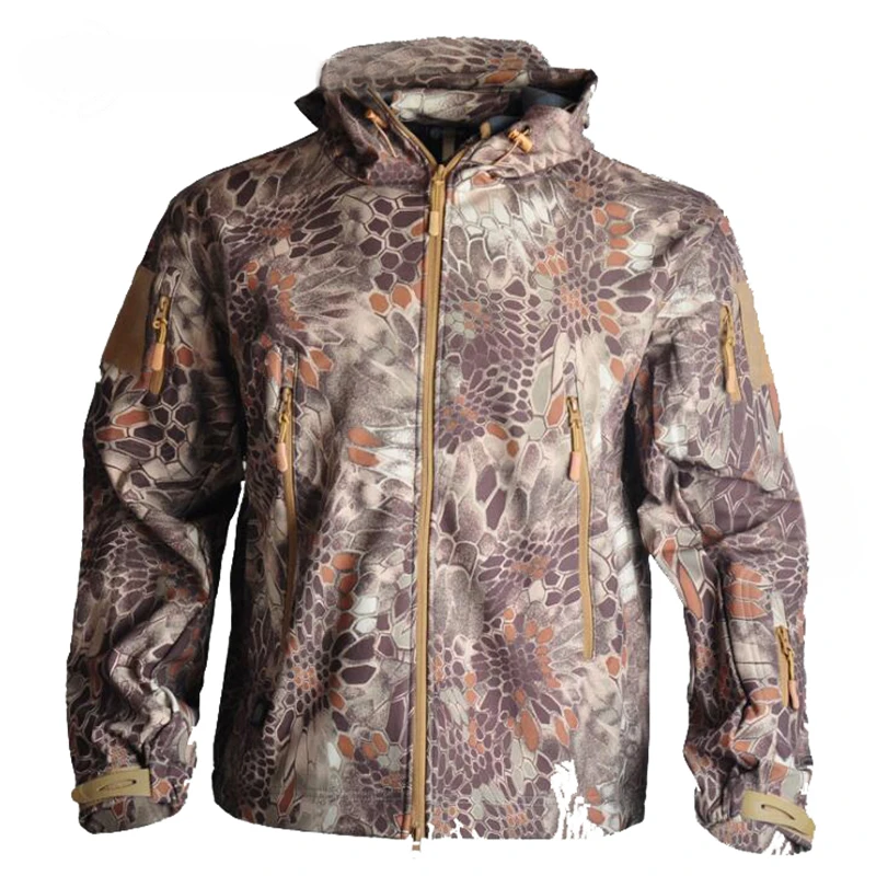 TAD Softshell Hunting Clothes Sport Jacket Camouflage Military Army Jacket Outdoor Hiking Camping Windbreaker Jacket