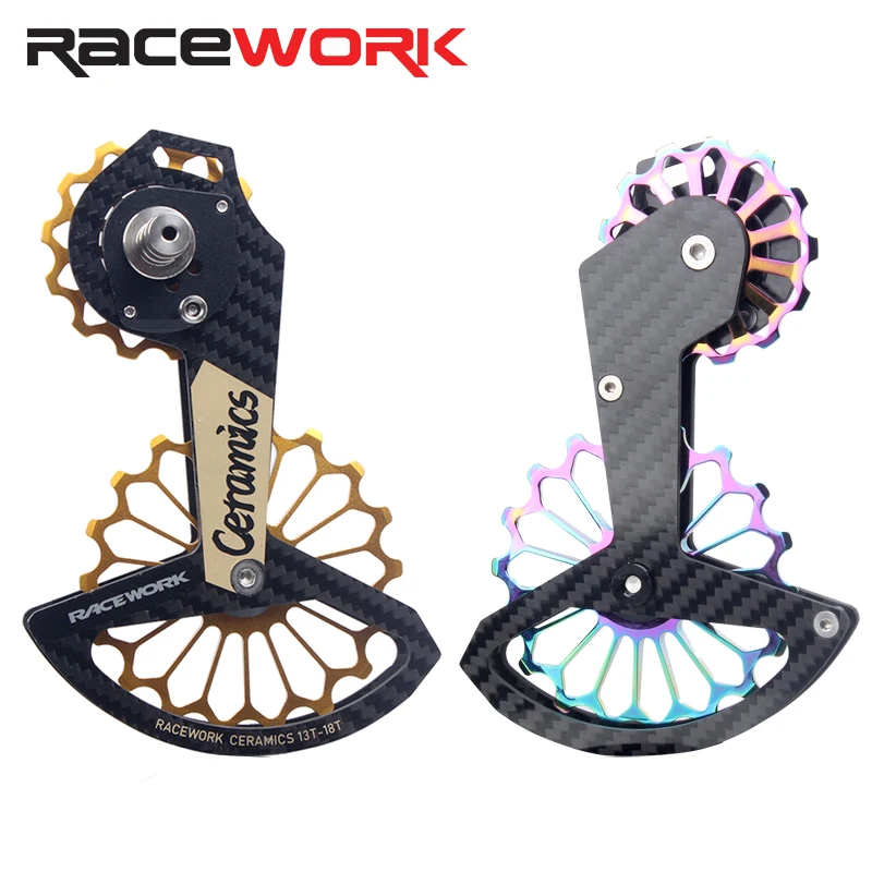 Road bike Carbon fiber ceramic rear derailleur Guide wheel 17T pulley for shimano R6800 105/r7000/9100/9150/8000 ss/8050