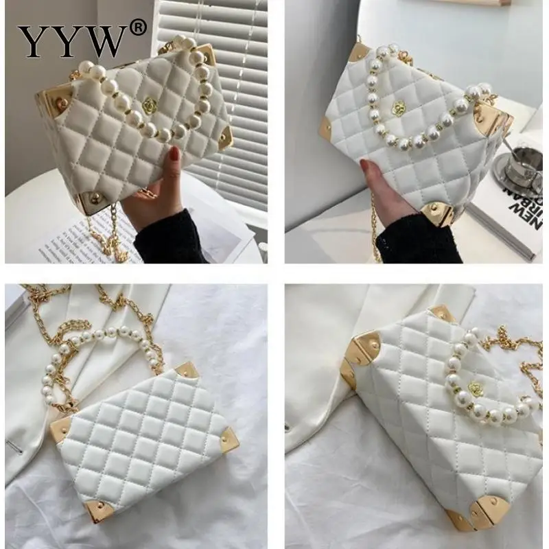 Fashion Luxury Women Clutch Bag Evening Purse Day Clutches Elegant With Pearl Handle Shoulder Bag For Ladies Wedding Party Purse