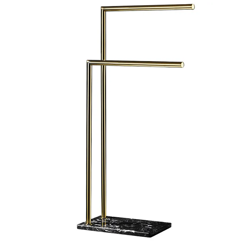 

Towel rack Bathroom rack Light luxury marble bathroom bathtub Floor-to-ceiling hanging towel rack