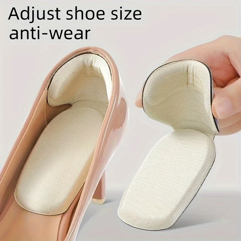 2pcs Anti wear heel patch, foam foot patch, T-shaped 2-in-1 , women's high heels, anti drop heel, anti pain thick