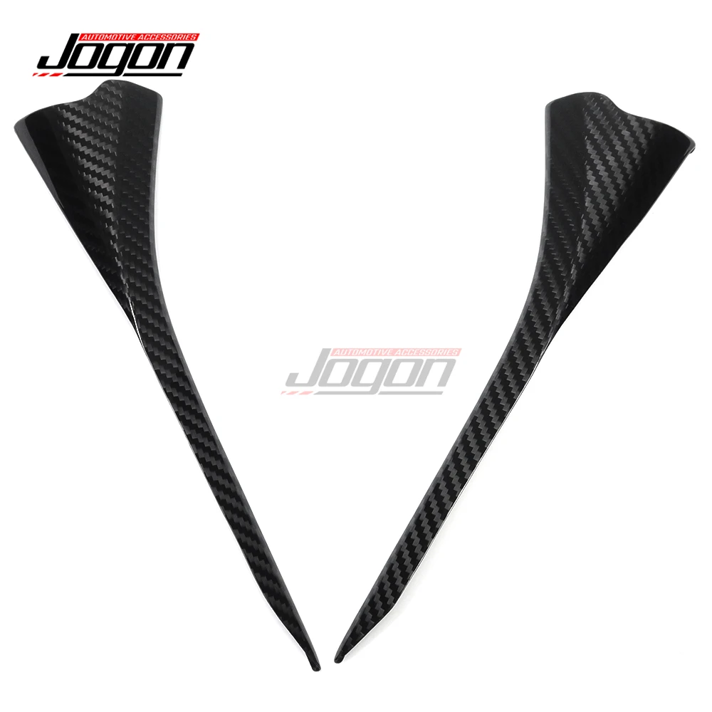 2PCS Carbon Fiber Car Interior Door Panel Strip Front Part Cover Trim For Corvette C8 Stingray Z06 Coupe 2020-2024 Accessories