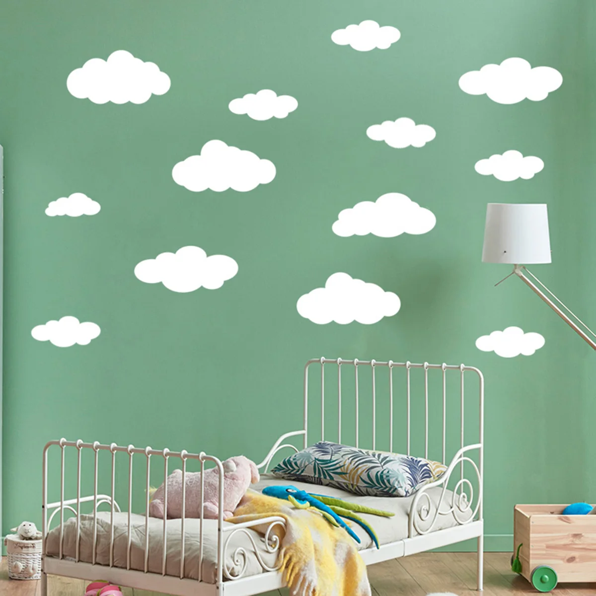 DIY 6/14/17pcs Clouds Vinyl Wall Stickers Children Room Boy Girl Bedroom Decals Simple Shape Art Decorative Removable YT6751