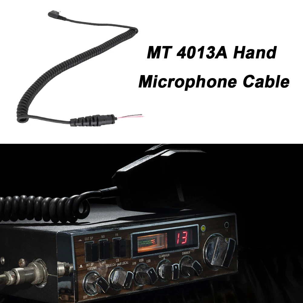 Kabel PTT 4-Wire dengan Speaker dan Pegas, Kabel Mikrofon Genggam 2-pin untuk Motorola GP3688 GP88 untuk Hytera Wakie Talkie