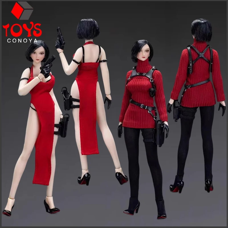 

cdtoys cd065 1/12 Scale Ada Wong Head Sculpt Red Dress Set Clothes Model Fit 6" Female Soldier Action Figure Body Dolls