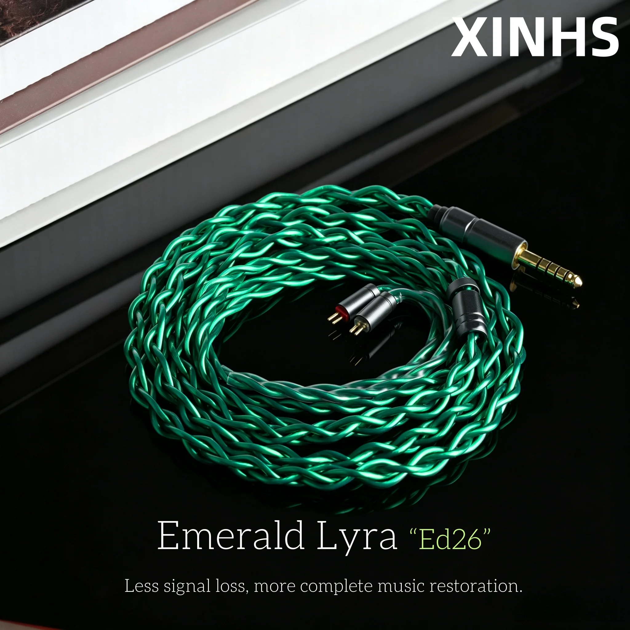 XINHS Ed26 HIFI Headphone Upgrade Cable 0.78mm MMCX IE900 Connectors Compatible with Sennheiser Tangzu IEMs Custom Audio Cable