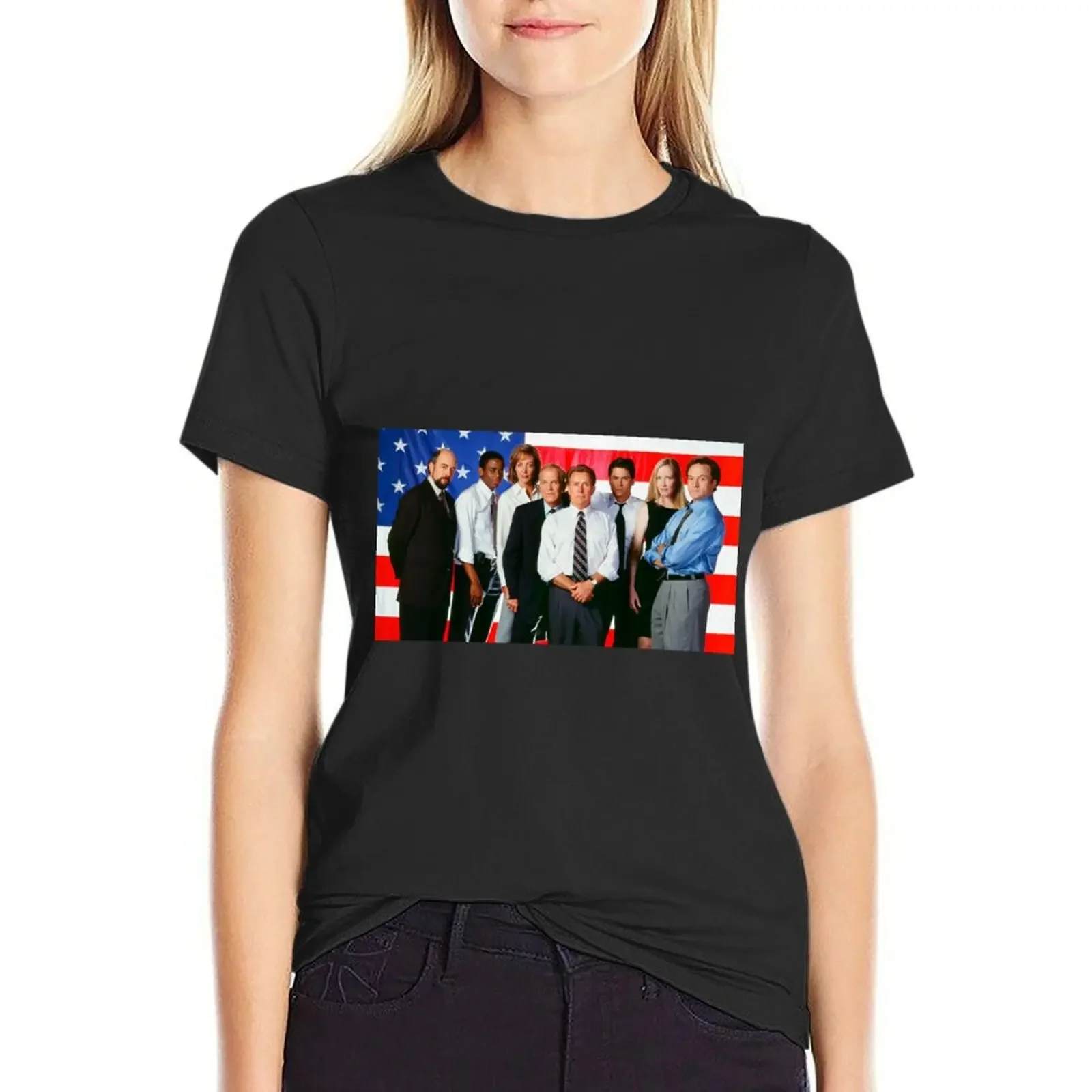 

THE WEST WING T-Shirt blacks sweat anime t-shirts for Women loose fit