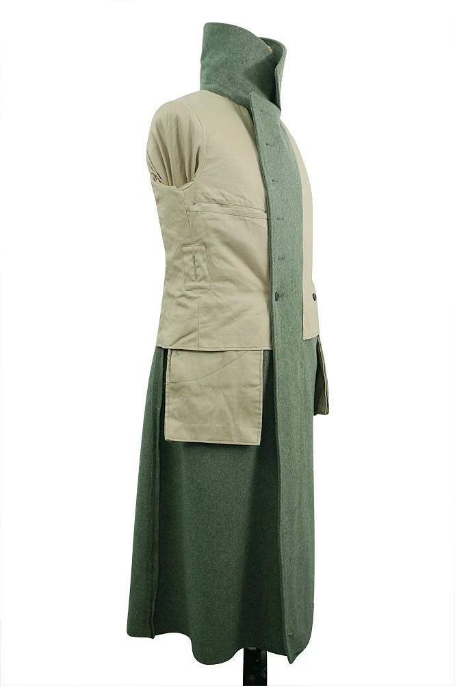 GUGA-005สงครามโลกครั้งที่สองเยอรมัน M42 Heer EM Fieldgrey ขนสัตว์ Greatcoat