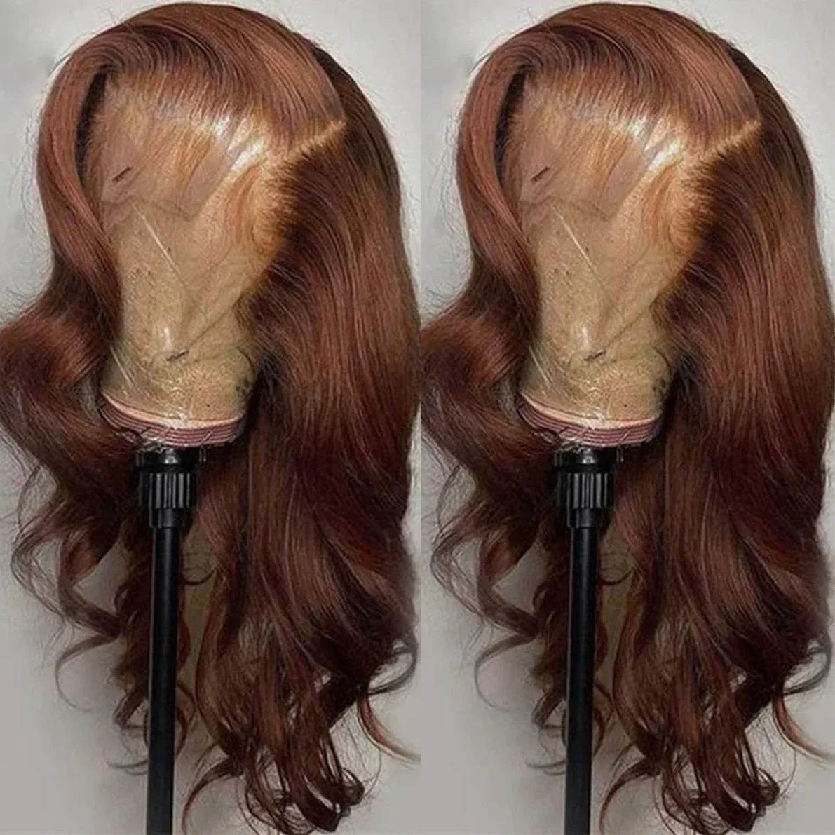 

Chocolate Brown Lace Front Wig Transparent HD 13x6 Lace Frontal Wig 13x4 Colored Body Wave Human Hair Wigs Preplucked Loose Wavy