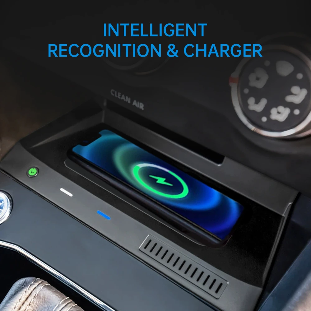 لفولكس واجن تيجوان 2017-2024 شاحن سيارة اكسسوارات الفقرة السيارات شاحن لاسلكي للسيارة صالح شاومي ، آيفون شاحن سيارة الهاتف #2