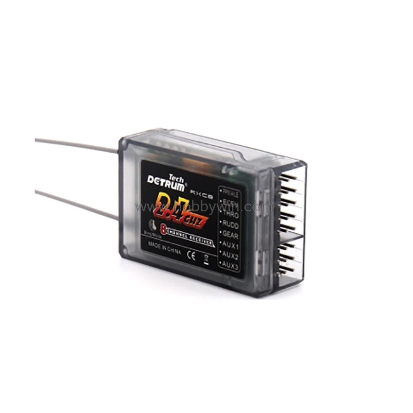 

Dynam Detrum RXC8 8CH 2.4G Two way Telemetry Receiver PWM PPM output 3.6-16V power RC Model Vehicle Aircraft parts