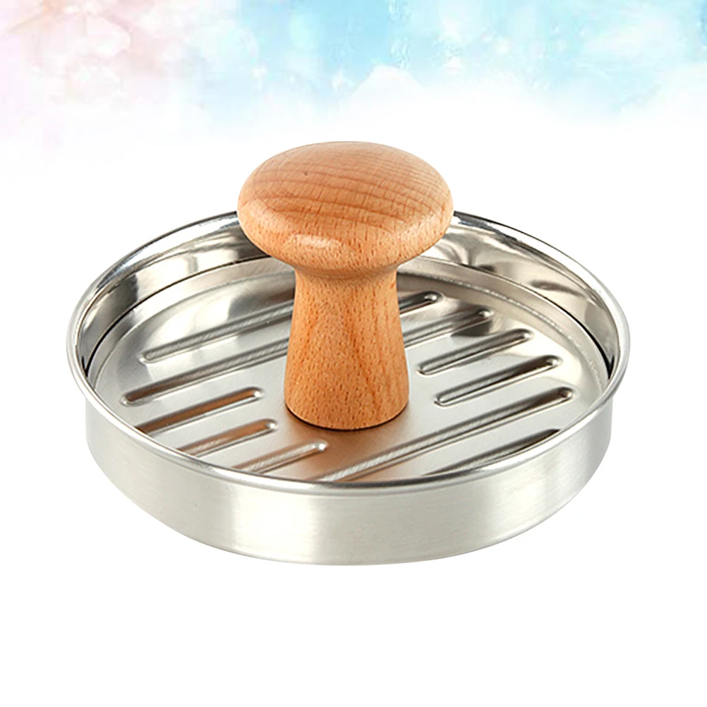 Prensa para Hamburguesas de Acero Inoxidable, Molde Grande para Prensar Masa, para Cocina Casera, Barbacoa al Aire Libre, Máquina para Hacer Sándwiches, Multifuncional