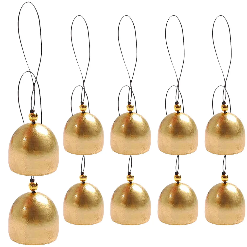 

10Pcs Decorative Bells Set Rustic Style Jingle Bells for Crafting Pendant Making Keychain DIY Projects Home Door Hanging Decor