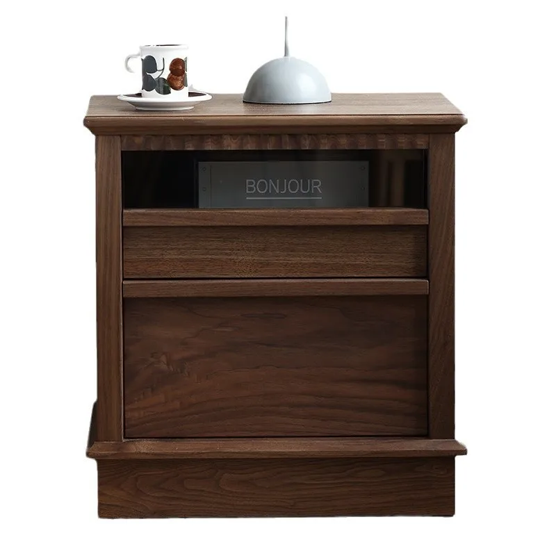 

Black walnut retro bedside table