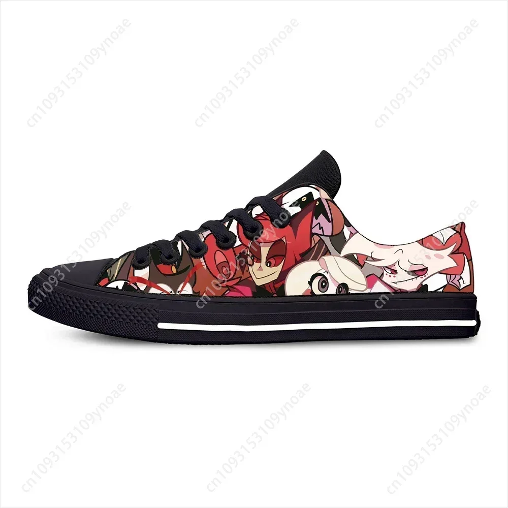 Hot Cool Summer Fashion Low Top Sneakers Breathable Classic Canvas Shoes Man Woman Hotel Hazbin High Quality Board Shoes 2