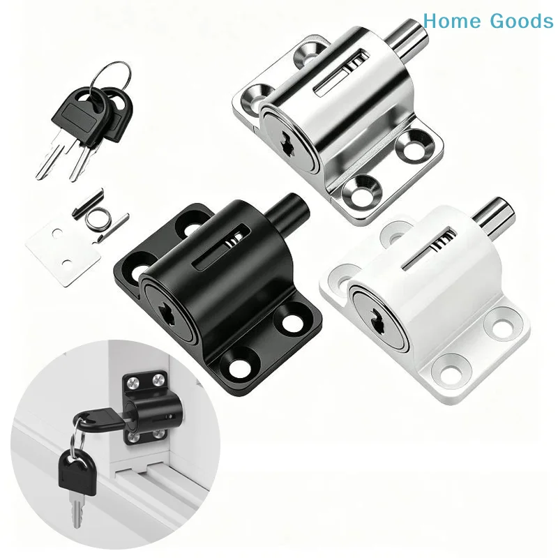 1Set Sliding Door Window Locks With 2 Keys Baby Child Safety Protection Anti Theft Door Window Security Lock Catches Setproduct