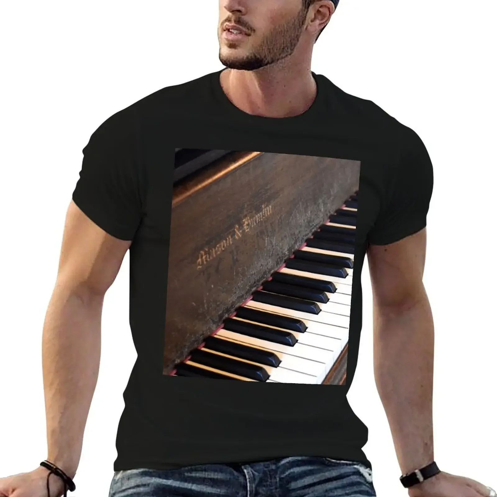 Antique Mason & Hamlin Piano T-Shirt anime figures essential t shirt men tshirt