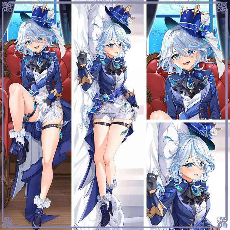 Japanese Anime Genshin Impact Furina De Fontaine Sexy Dakimakura Cozy Otaku Pillow Cover En Gifts New