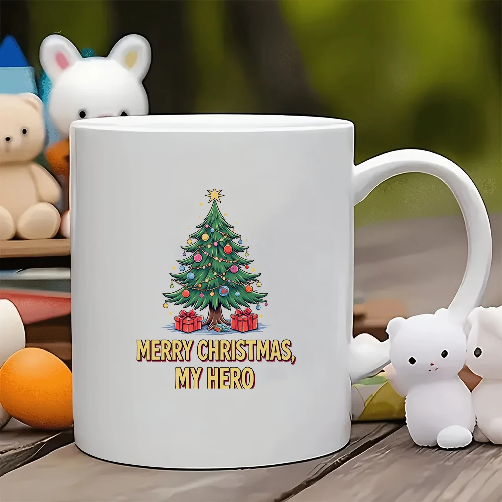 

11oz Cup +Cartoon Christmas Tree Theme + Christmas Gift Christmas Water Cup Kids Home Office Coffee Cup Set