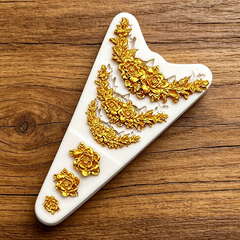 Flower Rose Silicone Mold Sugarcraft Chocolate Cupcake Baking Mold Fondant Cake Decorating Tools