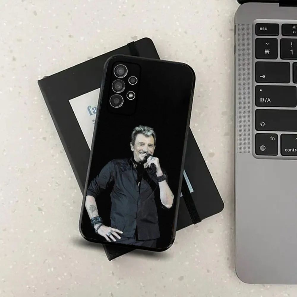 J-Johnny H-Hallyday Singer Phone Case For Samsung Galaxy A13,A21s,A22,A31,A32,A52,A53,A71,A80,A91 Soft Black Cover