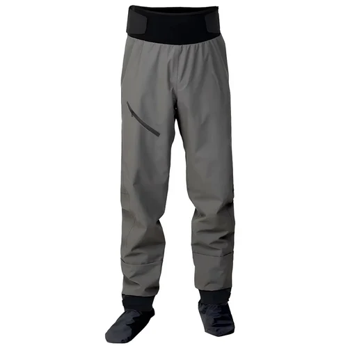Imagen 2 del producto Pantalones de pesca de tela impermeable de tres capas para hombre, pantalones de agua orientados a la cintura, calcetines del mismo material, días fríos, cintura y