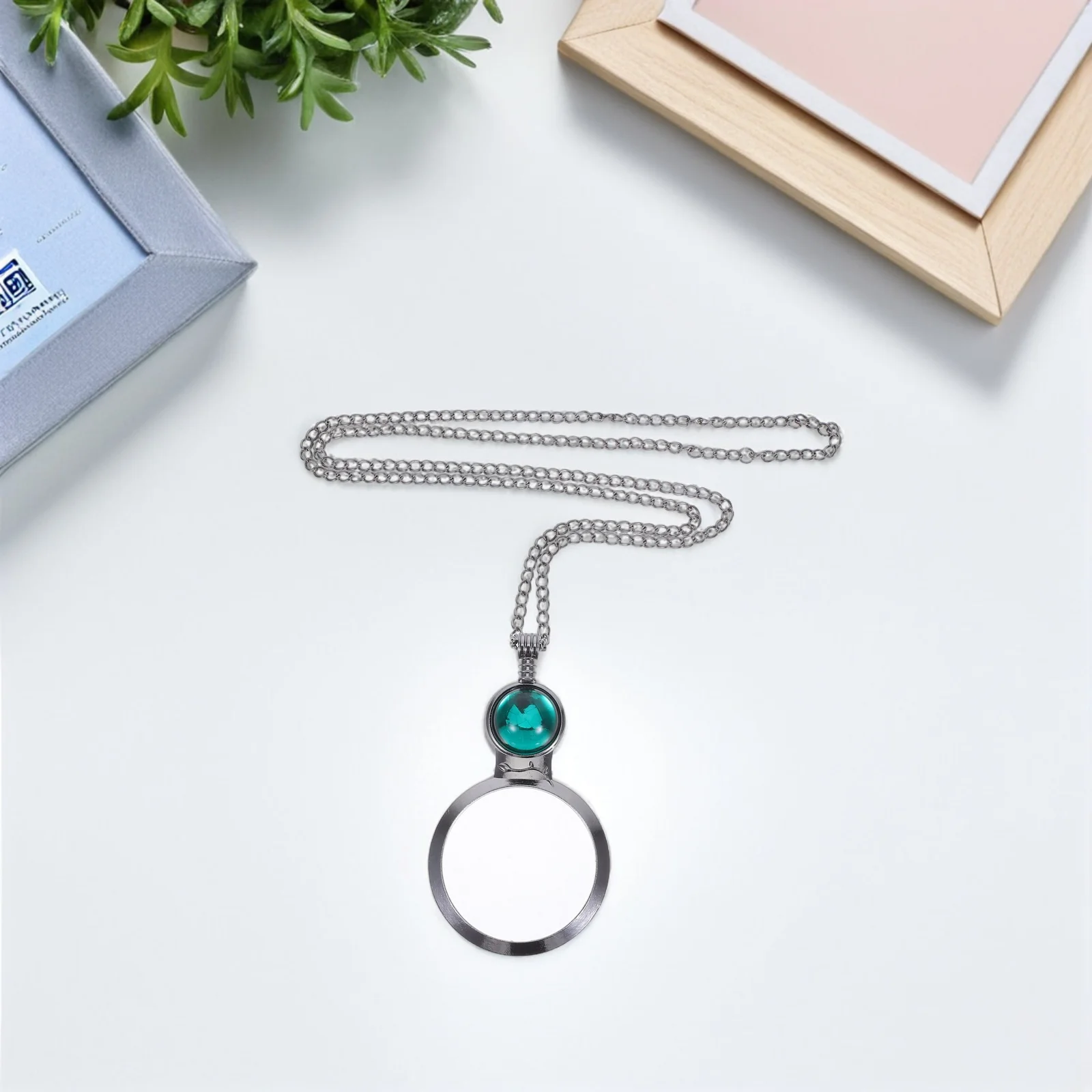 

Accessories Magnifying Glass Necklace Woman Zinc Alloy Magnification Lens Pendant