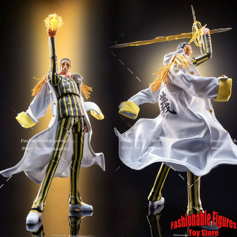 Manteau de soldat SHF 1/12 Borsalino ONE PIECE Vice Admiral Kizaru, trench-coat de combat avec cape en fil métallique, compatible avec figurine d'action de 6 pouces