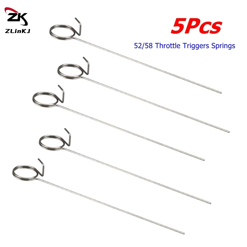 Pièces de scie à chaîne, ressorts de déclenchement pour bras de commande d'accélérateur 52/58, accessoires de tronçonneuse à ressort 5 pièces