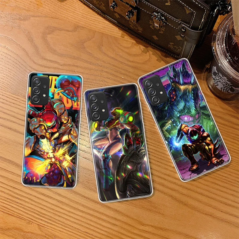 Jogo M-METROID caso de telefone para samsung a16 a26 a36 a56 galaxy note 20 10 s10 lite 9 8 m21 m30s m32 m51 m52 s8 s7 j8 j6 j4 plus co