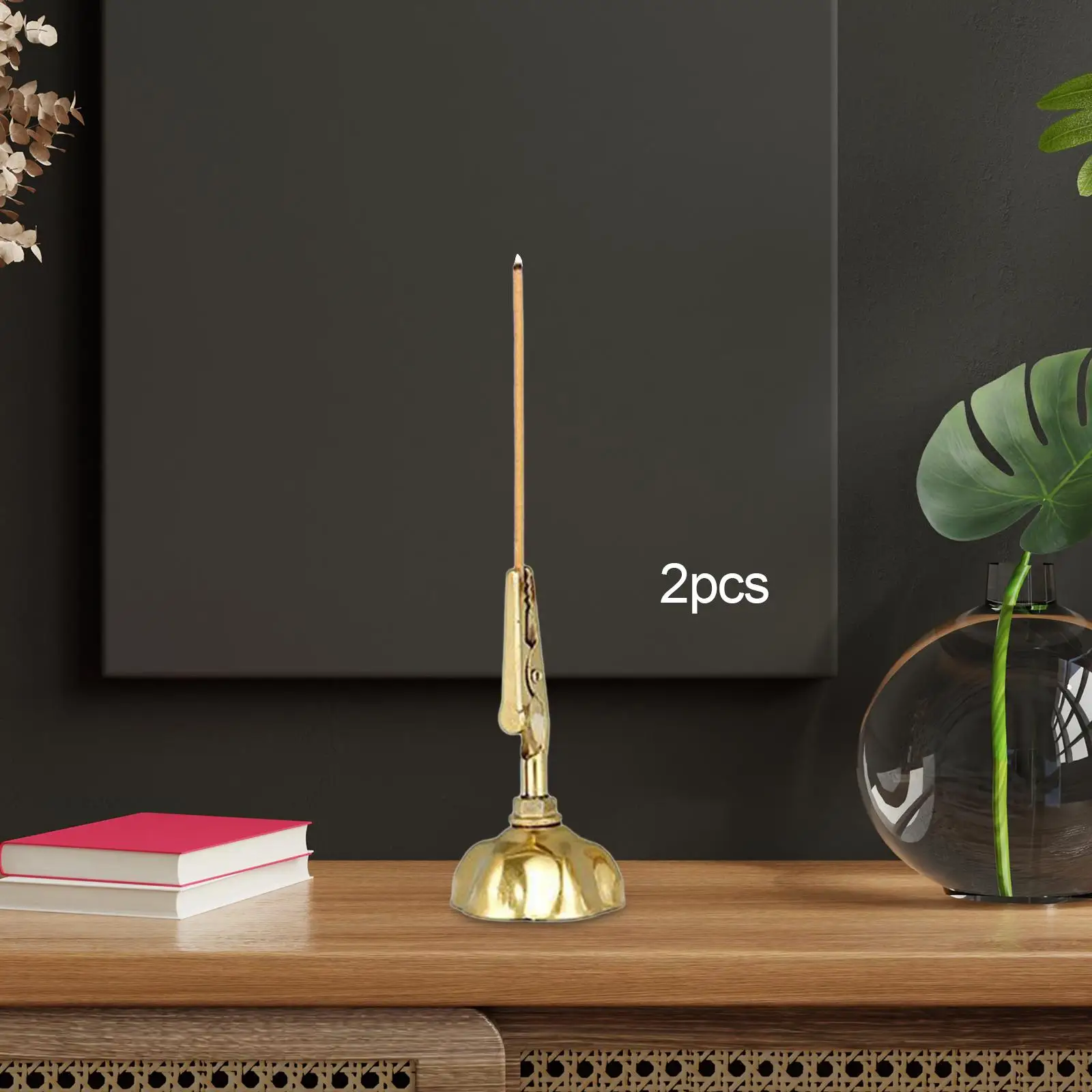 Alloy Incense Holder Clip for Sticks Coil Burner Tabletop Decorative Buddhist Art Home Fragrance Accessory