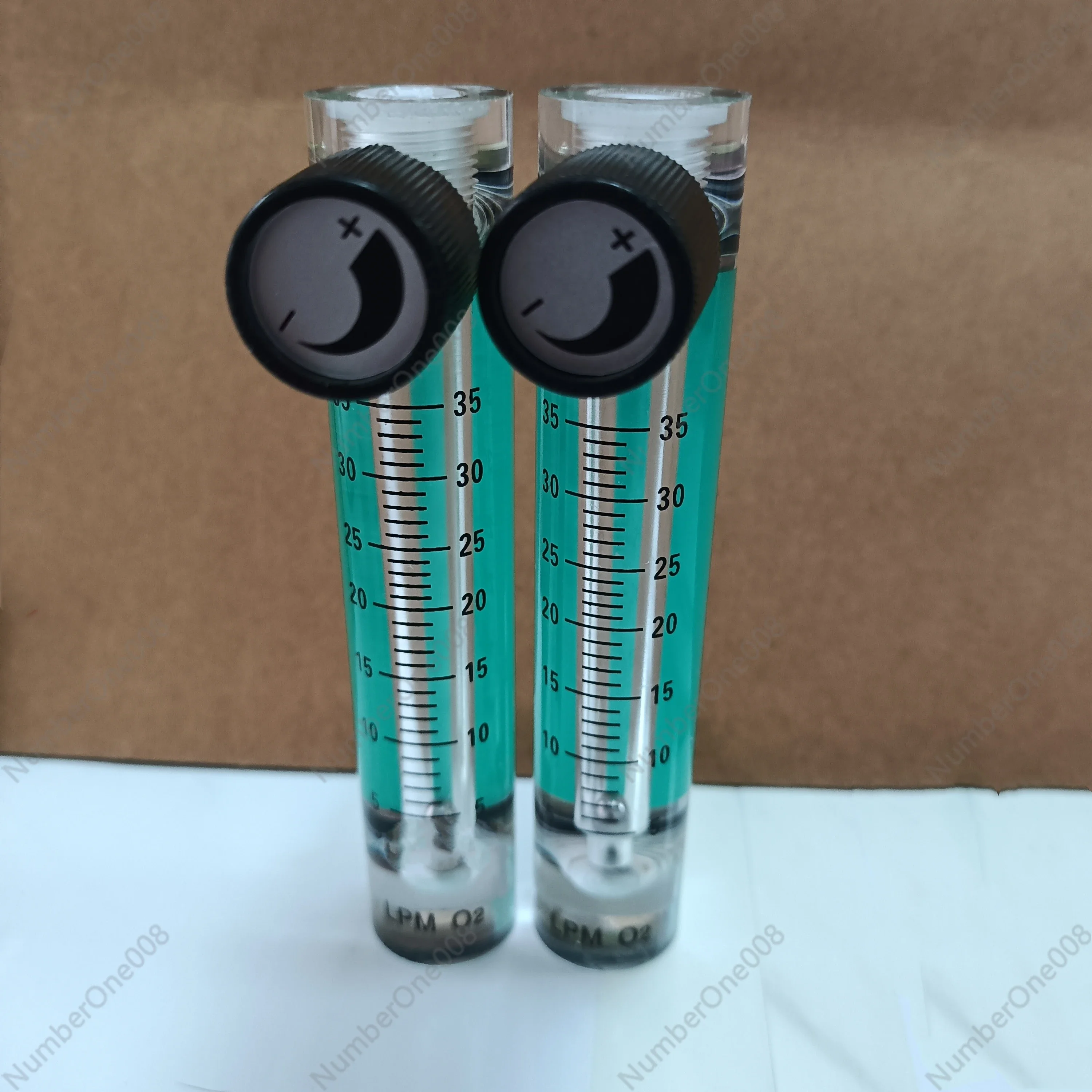 Acrylic Gas Air Oxygen Flow Meter Flowmeter Countor Indicator O2 With Valve Brass Connector 0.1Mpa 5-35L/Min Height 116mm