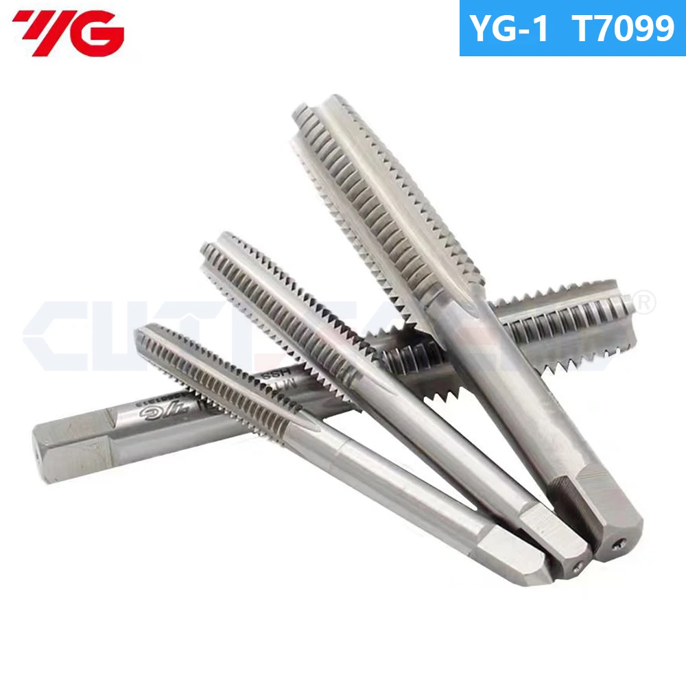 1Set Korea YG HSS Hand Tap Set=3PCS Straight Tap T7099 M2.5M3M4M5M6M8M10M12M14M16M20 X0.45 0.5 0.7 0.8 1 1.25 1.75 2 2.5