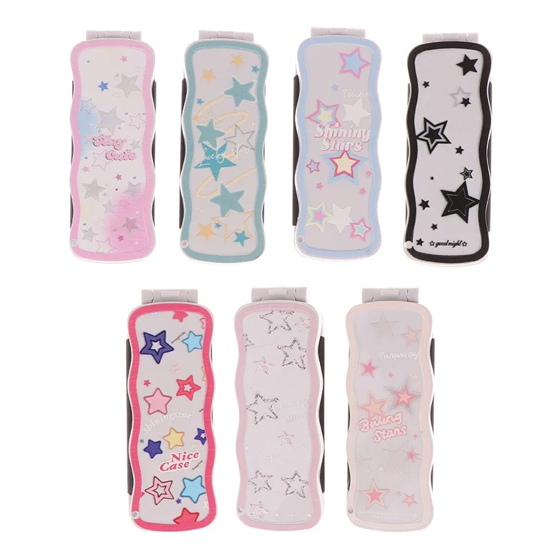 Mini Hair Brush Folding Massage Comb Head Massage Anti-Static Portable Travel Hair Brush Girl Hair Combs With Mirror