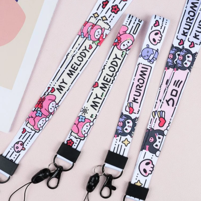 Anime Kawaii Sanrio Kuromi Mobile Phone Lanyard Halter Neck Rope My Melody Wrist Ropes USB Key anti-lost Rope Cute Fans Toy Gift