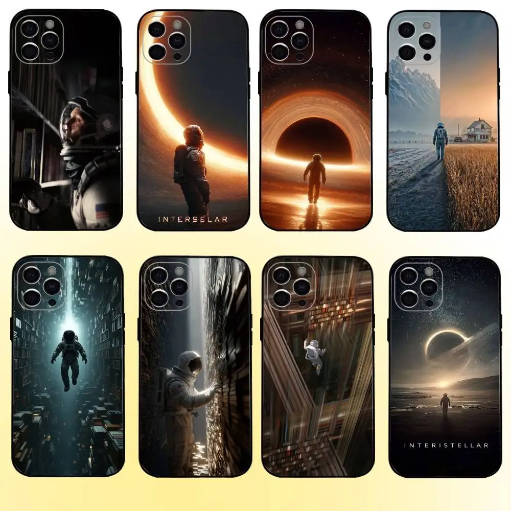 

Film I-Interstellar movie Phone Case For iPhone17,16,15,14,13,12,11 Plus,Pro Max Soft Black Cover