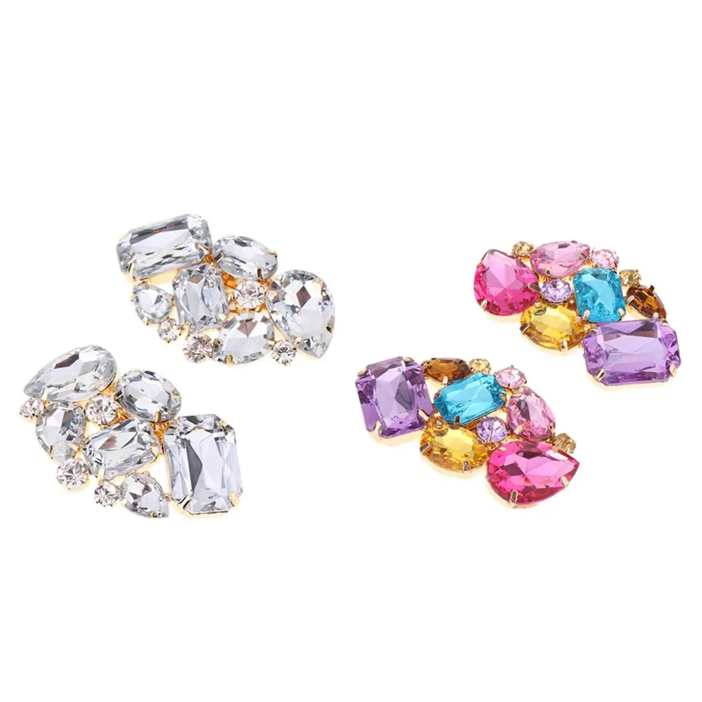 Luxury Rhinestone Bow Shoe Clips Leaf Butterfly Shoe Charm Accessories for Party High Heels Shoes Decoration
