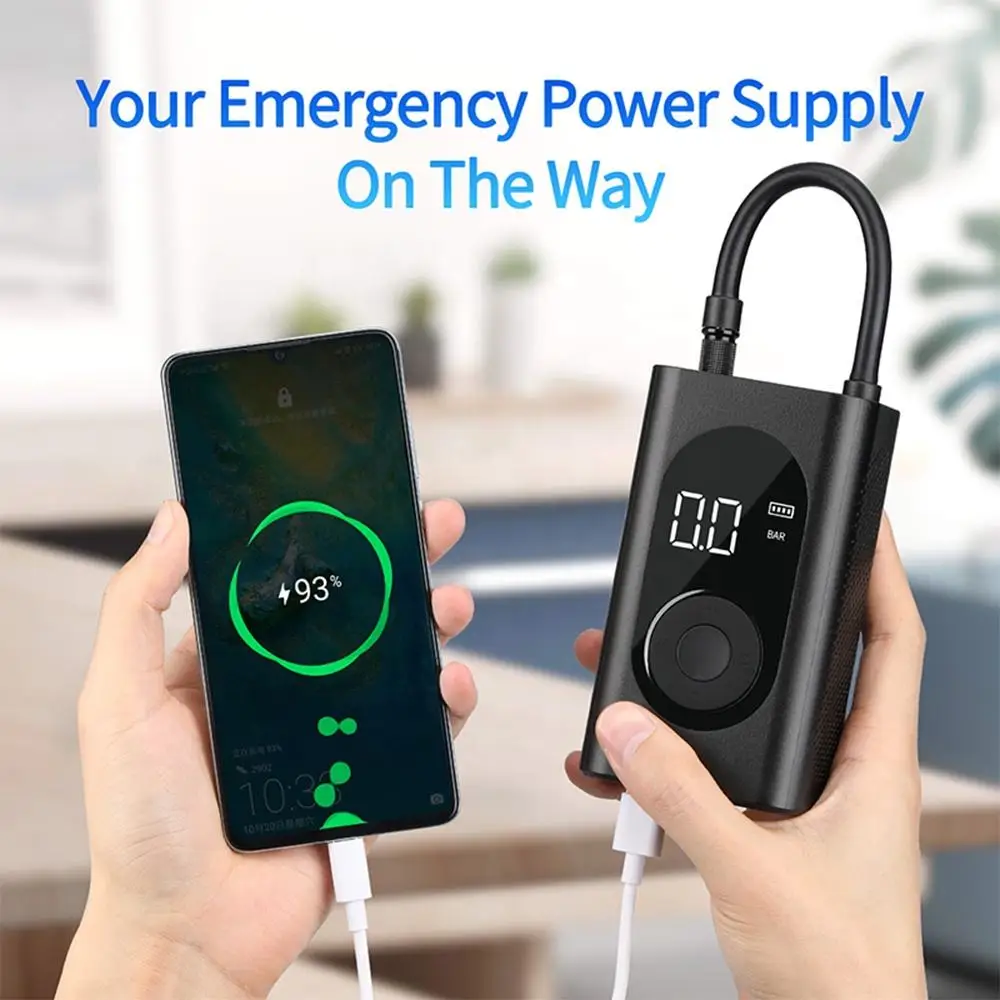 자동차 오토바이 자전거 용 LED 디지털 디스플레이 타이어 압력 감지 AP04 다기능 휴대용 타이어 인플레이션 스틱