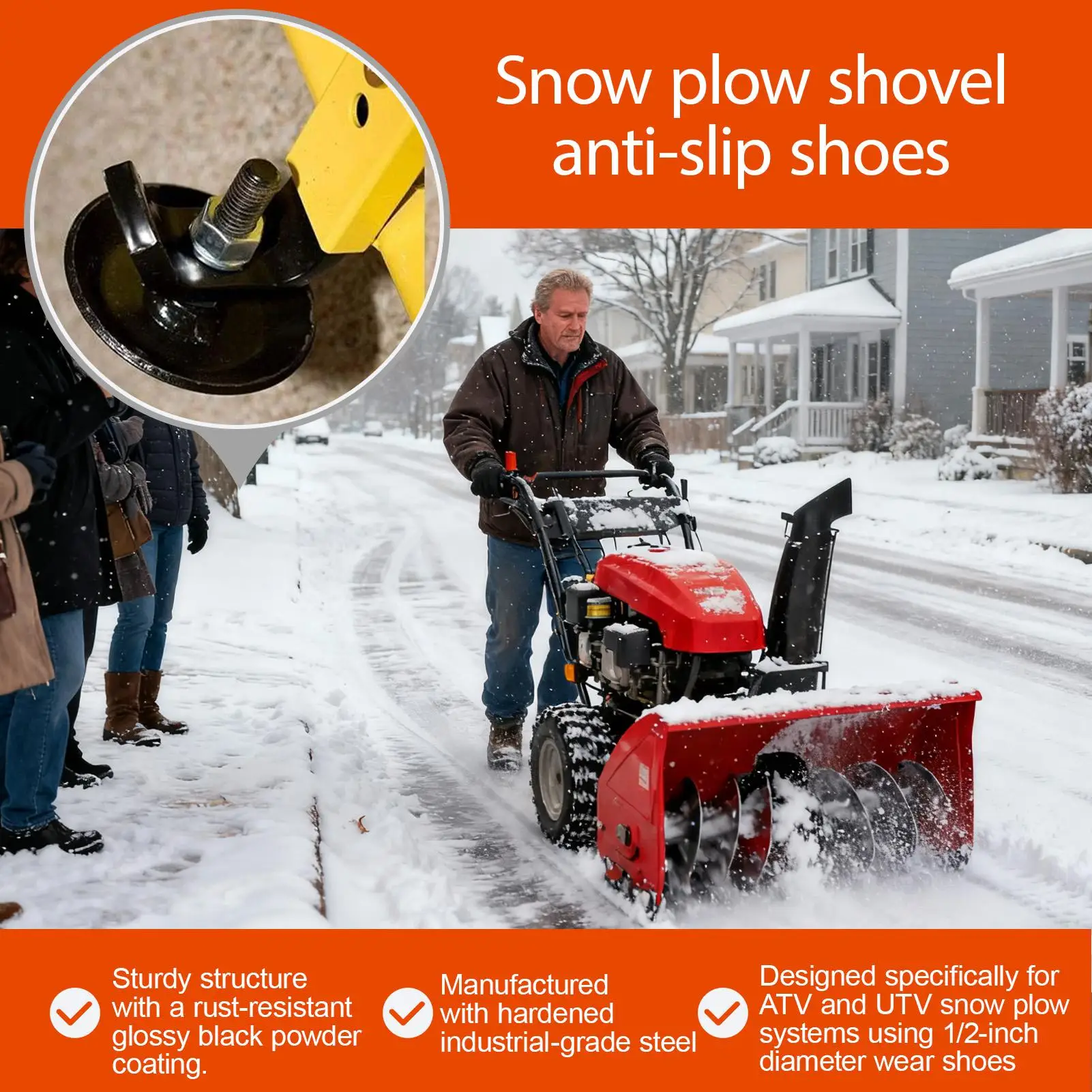 Sneeuwploeg Skid Schoenen Voor Grind Zware Antislip Accessoires Sneeuwploeg Slijtage Onderdelen Voor Boeren Rijbaan Onderhoud