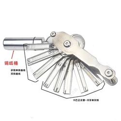 8PCS High Quality Fold Key Tin Foil Tools Locksmith Tools